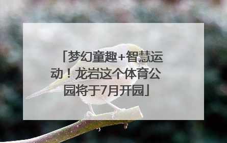 梦幻童趣+智慧运动！龙岩这个体育公园将于7月开园