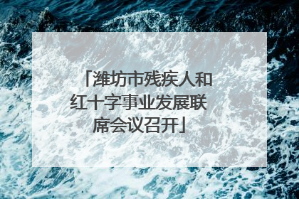 潍坊市残疾人和红十字事业发展联席会议召开