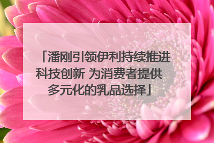 潘刚引领伊利持续推进科技创新 为消费者提供多元化的乳品选择