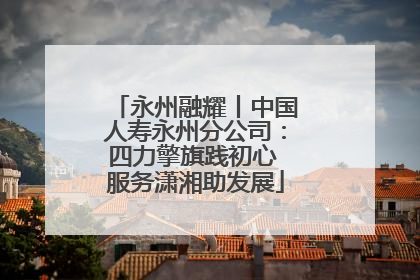 永州融耀丨中国人寿永州分公司：四力擎旗践初心 服务潇湘助发展