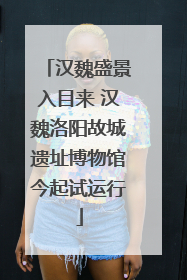 汉魏盛景入目来 汉魏洛阳故城遗址博物馆今起试运行