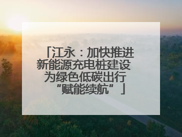 江永：加快推进新能源充电桩建设 为绿色低碳出行“赋能续航”