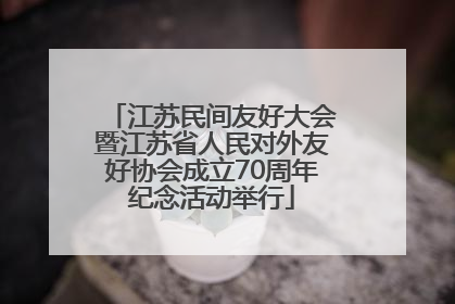 江苏民间友好大会暨江苏省人民对外友好协会成立70周年纪念活动举行
