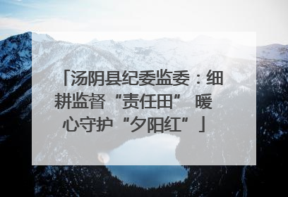汤阴县纪委监委：细耕监督“责任田” 暖心守护“夕阳红”