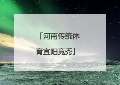 河南传统体育宜阳竞秀