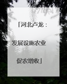 河北卢龙：发展设施农业促农增收