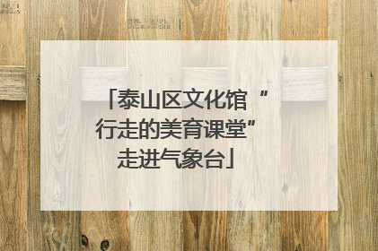 泰山区文化馆“行走的美育课堂”走进气象台