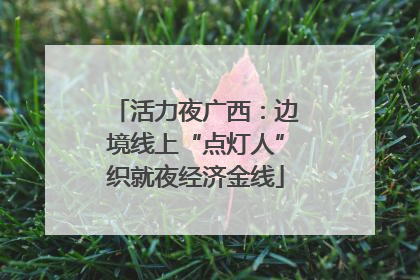 活力夜广西：边境线上“点灯人”织就夜经济金线
