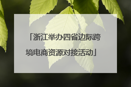 浙江举办四省边际跨境电商资源对接活动