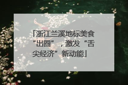 浙江兰溪地标美食“出圈”，激发“舌尖经济”新动能