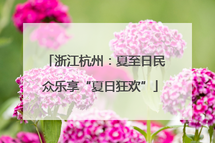 浙江杭州：夏至日民众乐享“夏日狂欢”