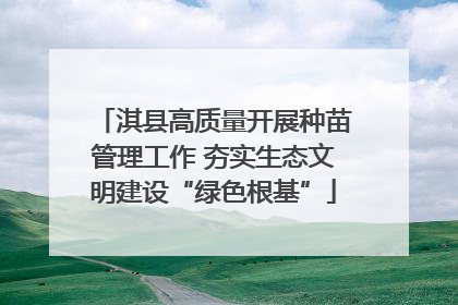 淇县高质量开展种苗管理工作 夯实生态文明建设“绿色根基”