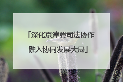 深化京津冀司法协作 融入协同发展大局