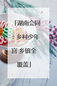 湖南会同：乡村少年宫 乡镇全覆盖