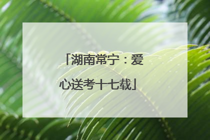 湖南常宁：爱心送考十七载