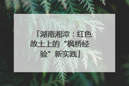 湖南湘潭：红色故土上的“枫桥经验”新实践