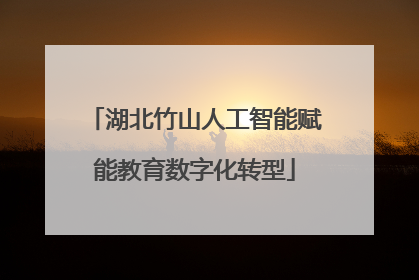 湖北竹山人工智能赋能教育数字化转型