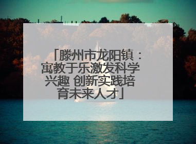 滕州市龙阳镇：寓教于乐激发科学兴趣 创新实践培育未来人才