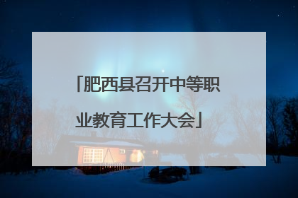 肥西县召开中等职业教育工作大会