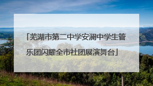 芜湖市第二中学安澜中学生管乐团闪耀全市社团展演舞台