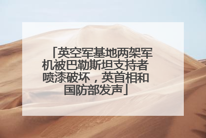 英空军基地两架军机被巴勒斯坦支持者喷漆破坏，英首相和国防部发声