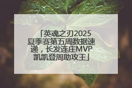 英魂之刃2025夏季赛第五周数据速递，长发连庄MVP凯凯登周助攻王