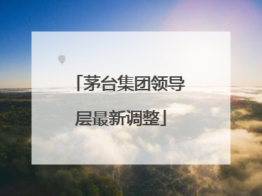 茅台集团领导层最新调整