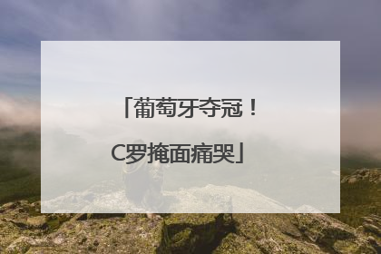 葡萄牙夺冠！C罗掩面痛哭