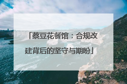蔡豆花餐馆：合规改建背后的坚守与期盼