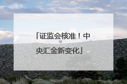 证监会核准！中央汇金新变化
