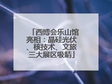 西博会乐山馆亮相：晶硅光伏、核技术、文旅三大展区吸睛