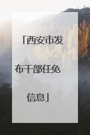 西安市发布干部任免信息