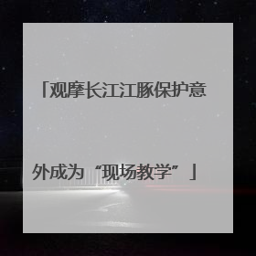 观摩长江江豚保护意外成为“现场教学”