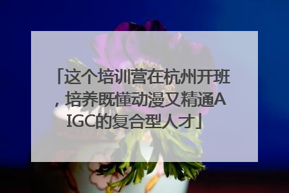 这个培训营在杭州开班，培养既懂动漫又精通AIGC的复合型人才