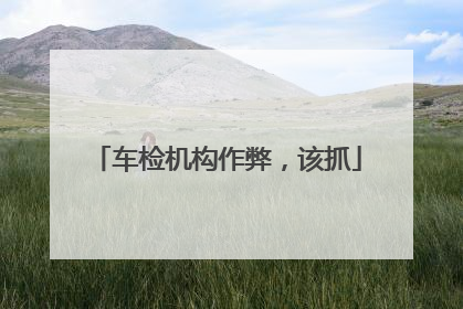 车检机构作弊，该抓