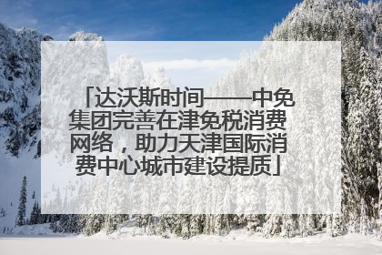 达沃斯时间——中免集团完善在津免税消费网络，助力天津国际消费中心城市建设提质
