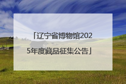 辽宁省博物馆2025年度藏品征集公告