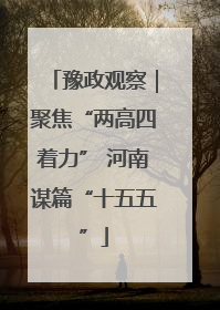 豫政观察｜聚焦“两高四着力” 河南谋篇“十五五”