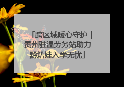 跨区域暖心守护｜贵州驻温劳务站助力黔籍娃入学无忧