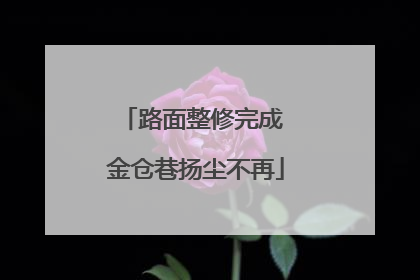 路面整修完成 金仓巷扬尘不再