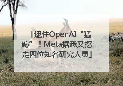 逮住OpenAI“猛薅”！Meta据悉又挖走四位知名研究人员