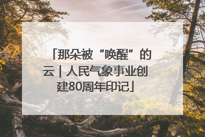 那朵被“唤醒”的云｜人民气象事业创建80周年印记