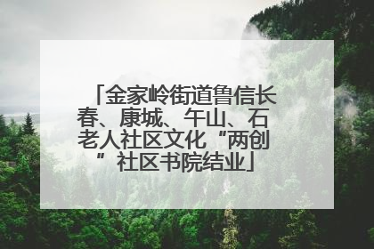 金家岭街道鲁信长春、康城、午山、石老人社区文化“两创”社区书院结业