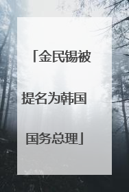 金民锡被提名为韩国国务总理
