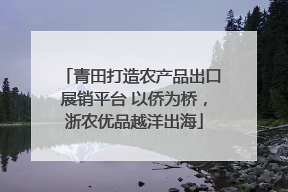 青田打造农产品出口展销平台 以侨为桥，浙农优品越洋出海