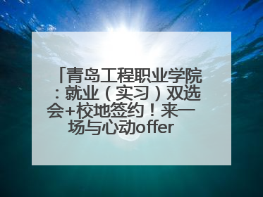 青岛工程职业学院：就业（实习）双选会+校地签约！来一场与心动offer的双向奔赴！