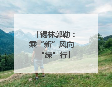 锡林郭勒：乘“新”风向“绿”行