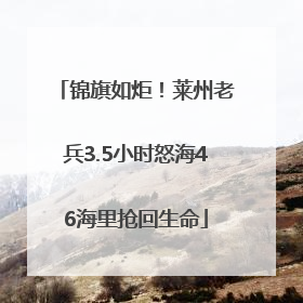 锦旗如炬！莱州老兵3.5小时怒海46海里抢回生命