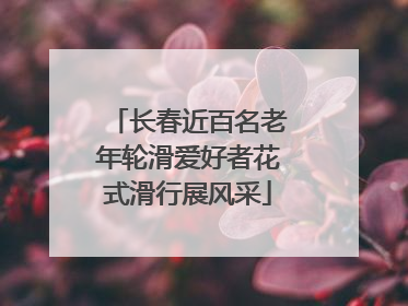 长春近百名老年轮滑爱好者花式滑行展风采