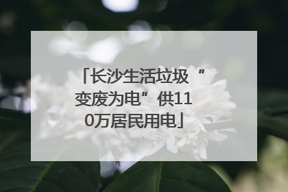 长沙生活垃圾“变废为电”供110万居民用电
